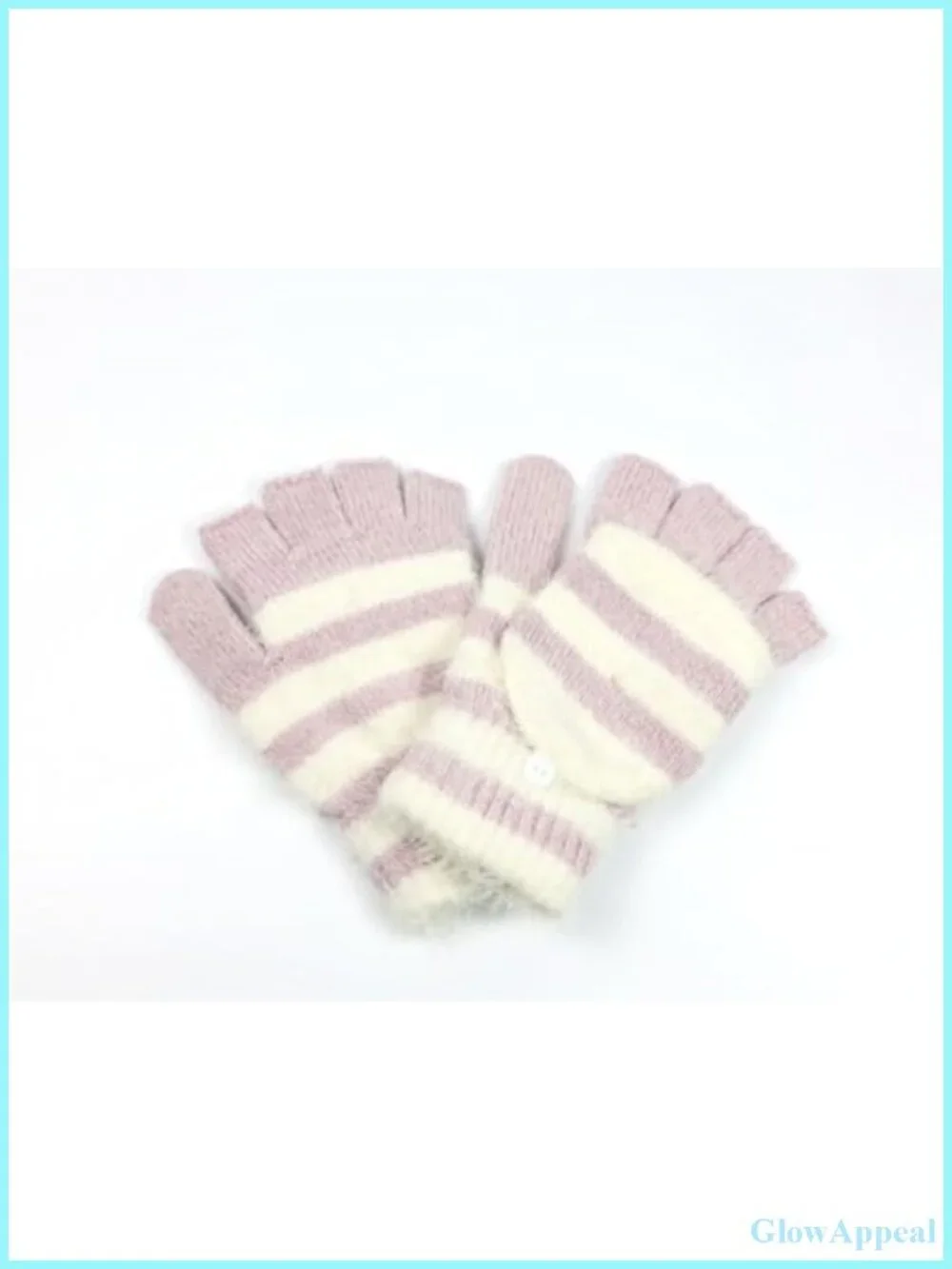 Convertible Fingerless Gloves with Flip-Top Mittens, Winter Knit, Touchscreen